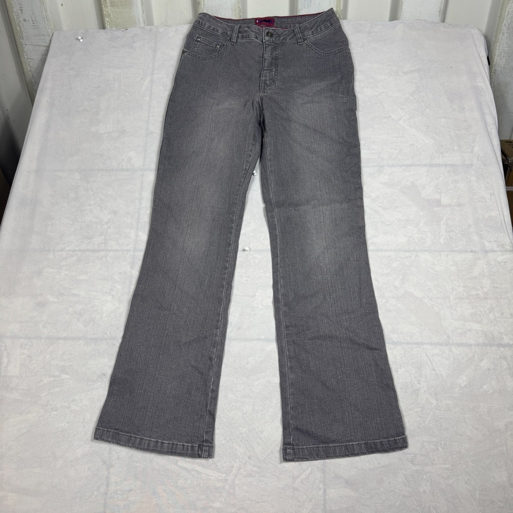 Westport Womens‎ Bootcut Leg Jeans Gray Denim Stretch Zipper Fly 5-Pocket Size 4